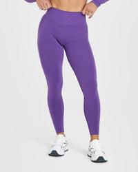 EffortlessLift™ Seamless Leggings with White Logo | Iris Purple