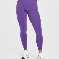 EffortlessLift™ Seamless Leggings with White Logo | Iris Purple