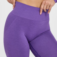 EffortlessLift™ Seamless Leggings with White Logo | Iris Purple