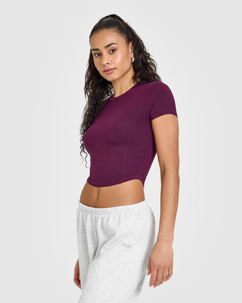 Oner Modal Mellow™ Soft Mid Short Sleeve T-Shirt | Ripe Fig