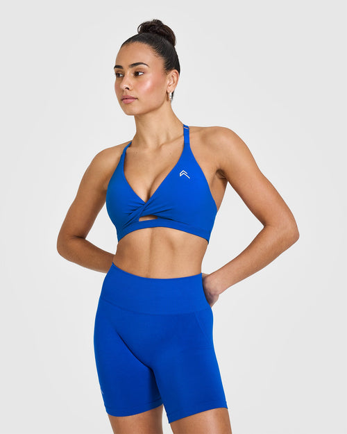 Oner Modal Unified Twist Sports Bra | Cobalt Blue