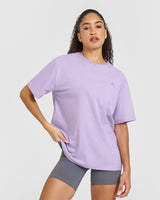 Classic Oversized Lightweight T-Shirt | Wisteria Purple