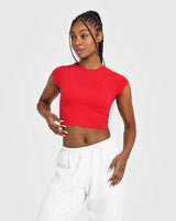 Cotton Icon Baby T-Shirt | Muscle Mommy Red