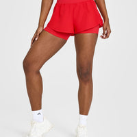 UnifiedMove™ Double Layer Shorts 5" | Muscle Mommy Red