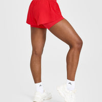 UnifiedMove™ Double Layer Shorts 5" | Muscle Mommy Red