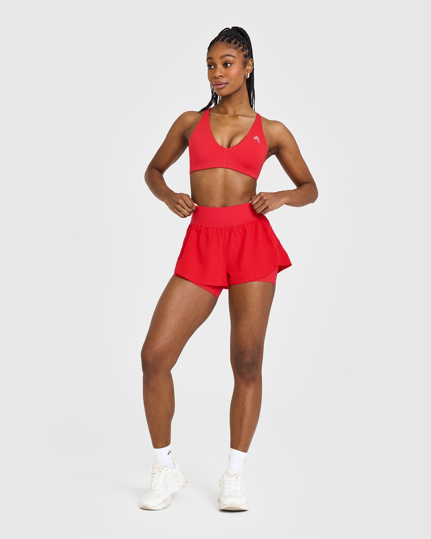UnifiedMove™ Double Layer Shorts 5" | Muscle Mommy Red