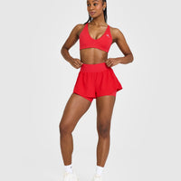 UnifiedMove™ Double Layer Shorts 5" | Muscle Mommy Red