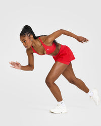 UnifiedMove™ Double Layer Shorts 5" | Muscle Mommy Red