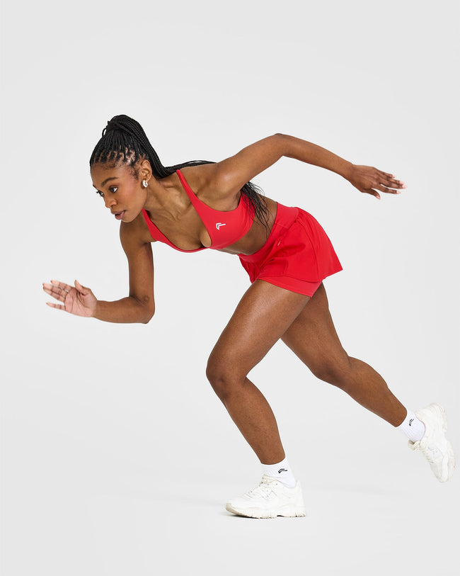 UnifiedMove™ Double Layer Shorts 5" | Muscle Mommy Red