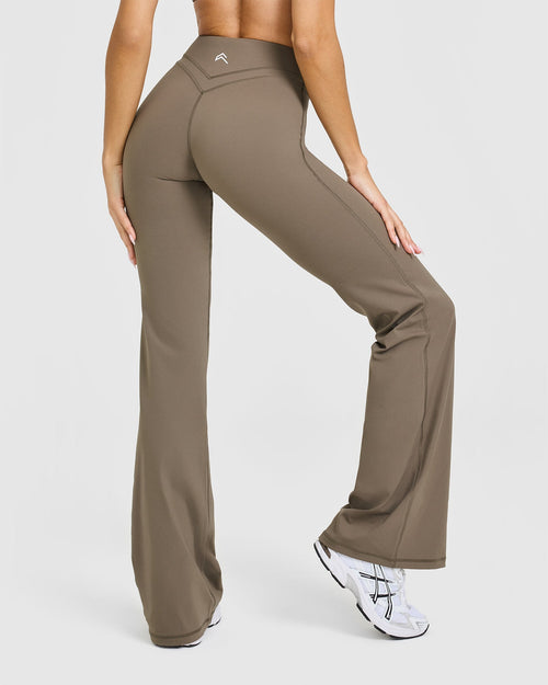 UnifiedMove™ Wrap Flared Pants | Moss Brown
