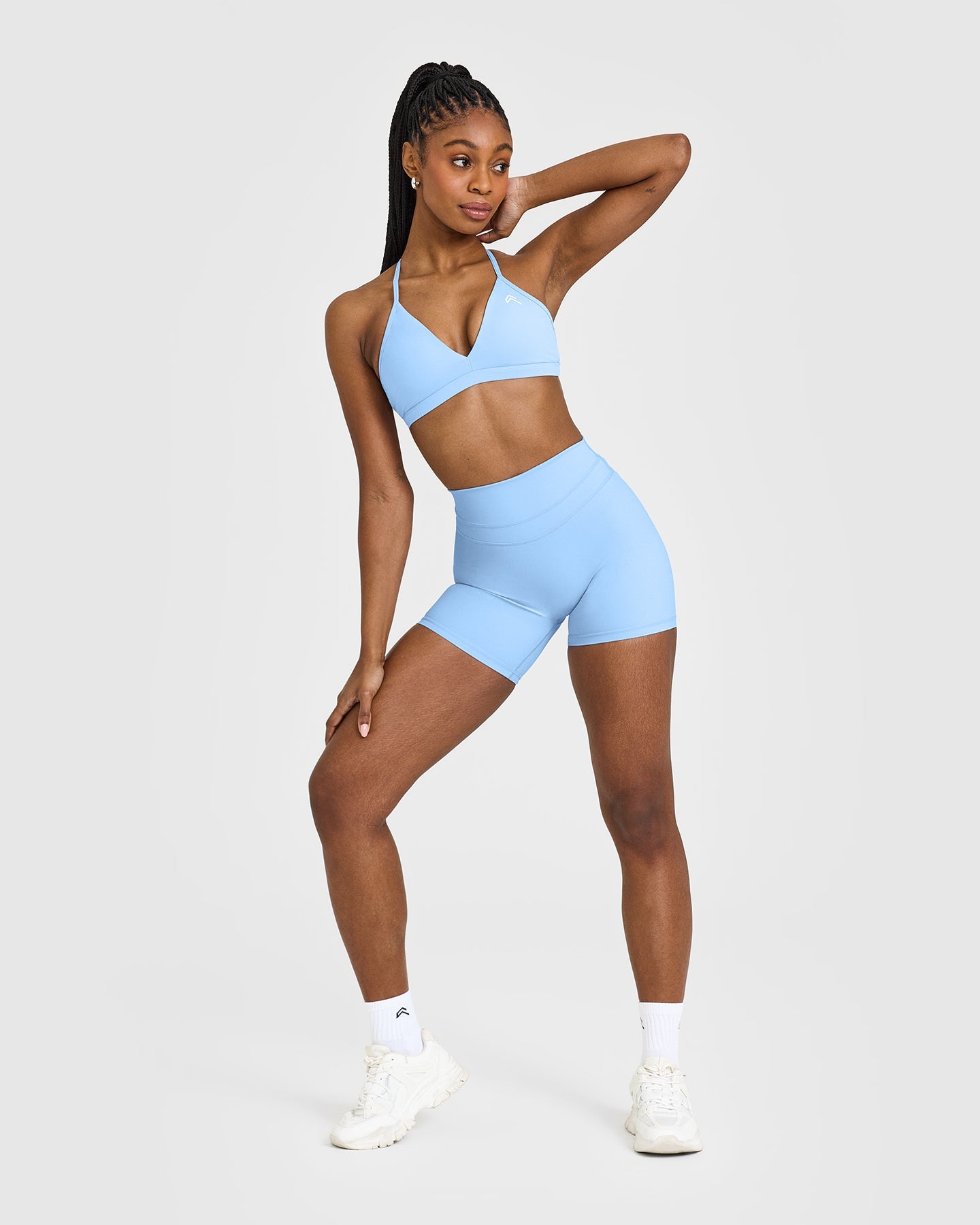 UnifiedMove™ High Waisted Shorts 6" | Powdered Blue