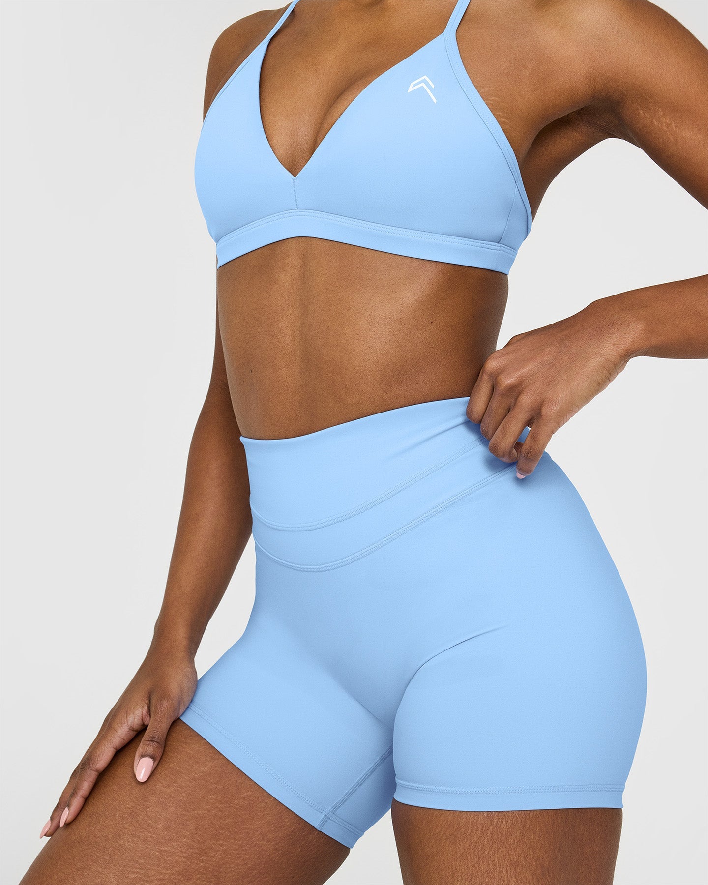 UnifiedMove™ High Waisted Shorts 6" | Powdered Blue