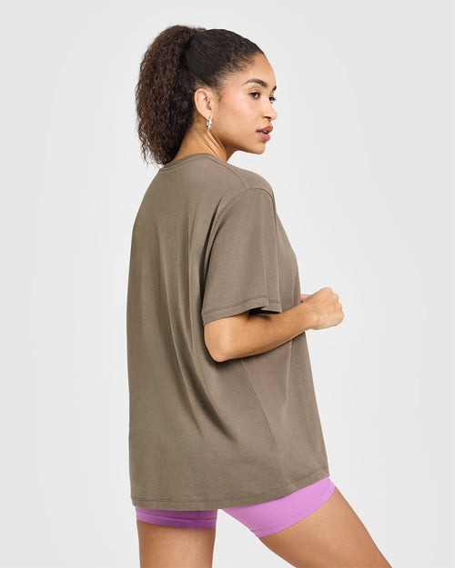 Classic Oversized Lightweight T-Shirt | Moss Brown