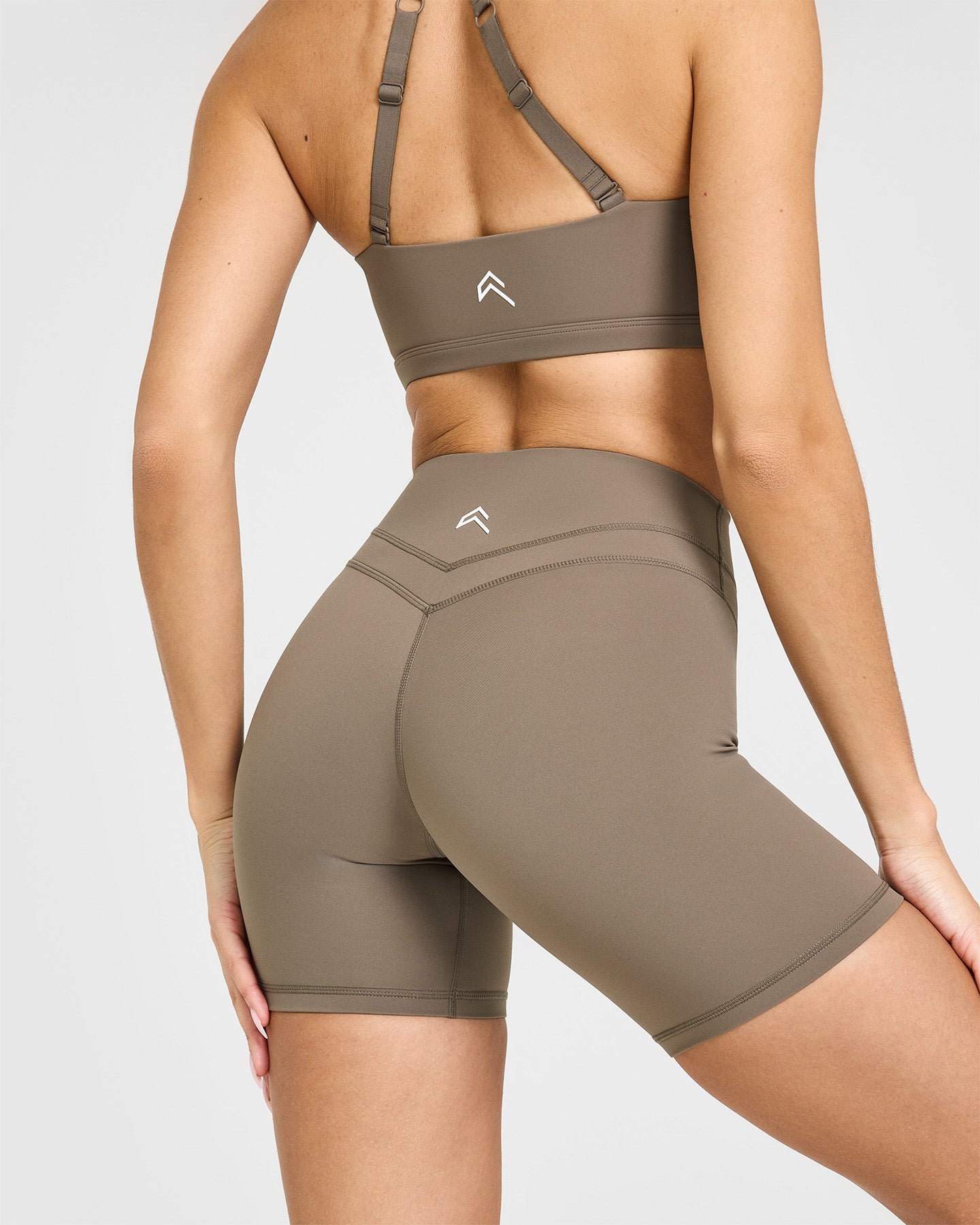UnifiedMove™ High Waisted Shorts 6" | Moss Brown
