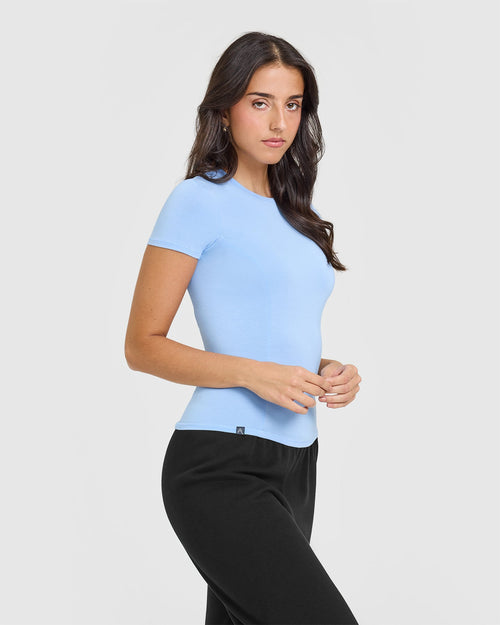 Oner Modal Mellow™ Soft Short Sleeve T-Shirt | Powdered Blue