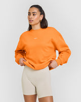 Foundations Raising the Bar Crew Neck Sweatshirt | Apricot Orange