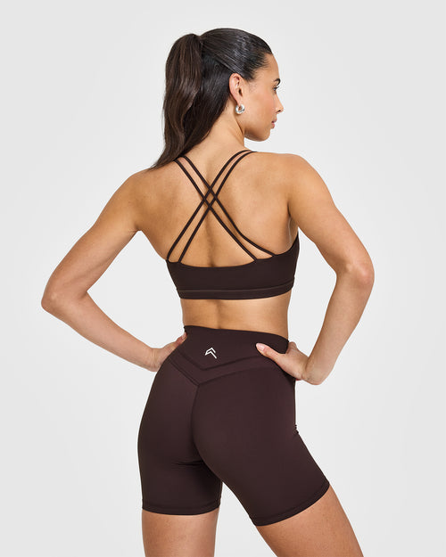 Everyday Cross Over Bralette | Plum Brown