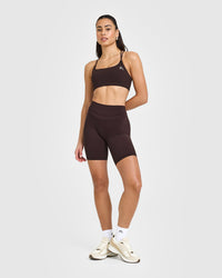 UnifiedMove™ Cycling Shorts 8" | Plum Brown