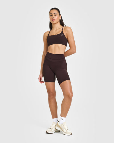 UnifiedMove™ Cycling Shorts 8" | Plum Brown