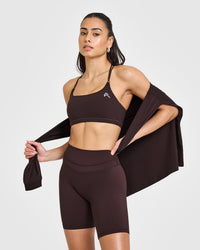 UnifiedMove™ Cycling Shorts 8" | Plum Brown