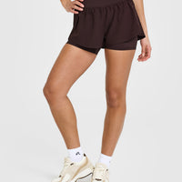 UnifiedMove™ Double Layer Shorts 5" | Plum Brown