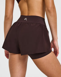 UnifiedMove™ Double Layer Shorts 5" | Plum Brown