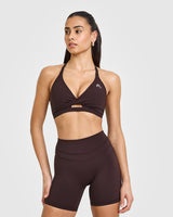 Unified Twist Sports Bra | Plum Brown