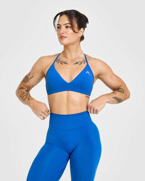Oner Modal EasyLift™ Ultra Minimal V Neck Bralette | Oasis Blue