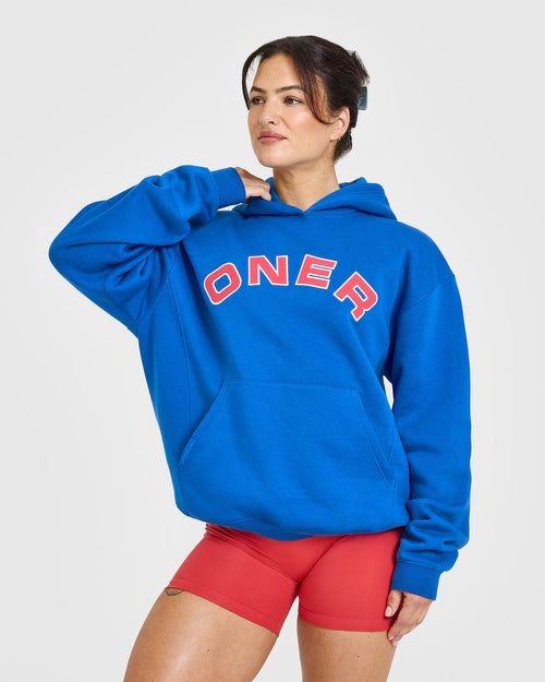 Oner Modal Foundations Oversized Graphic Hoodie | Oasis Blue