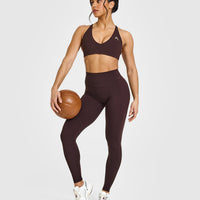 UnifiedMove™ High Waisted Leggings | Plum Brown