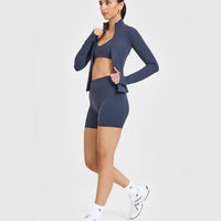 SoftMotion™ Shorts 6" with White Logo | True Blue