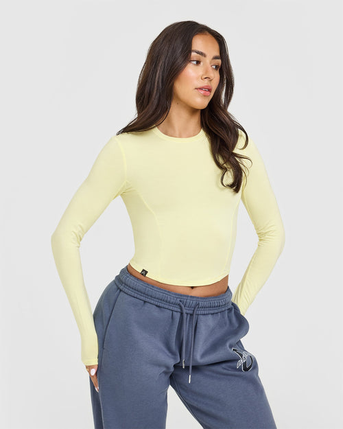 Mellow™ Soft Mid Long Sleeve Top - Pastel Yellow | Oner