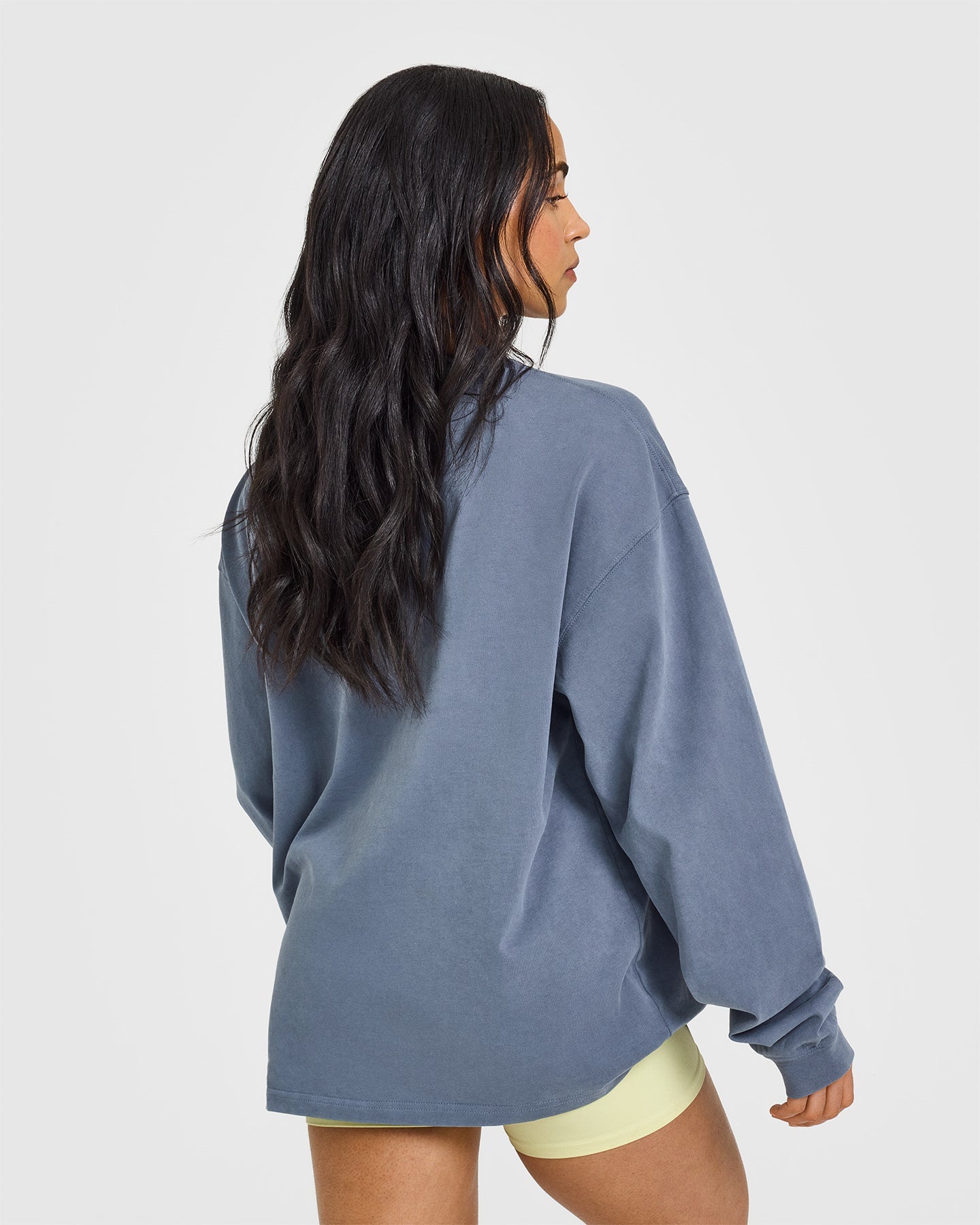 Oner Graphic Washed Long Sleeve Top | Granite Blue