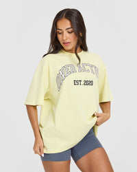 Oner Graphic Washed T-Shirt | Pastel Yellow