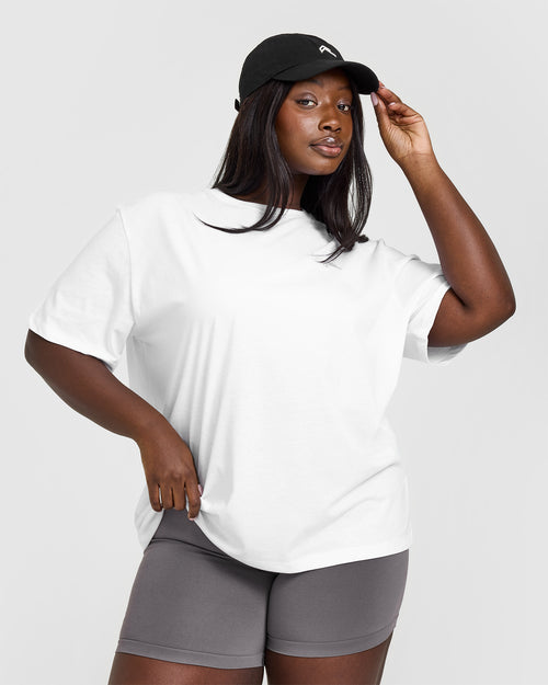Oner Modal Classic Oversized Lightweight T-Shirt | White