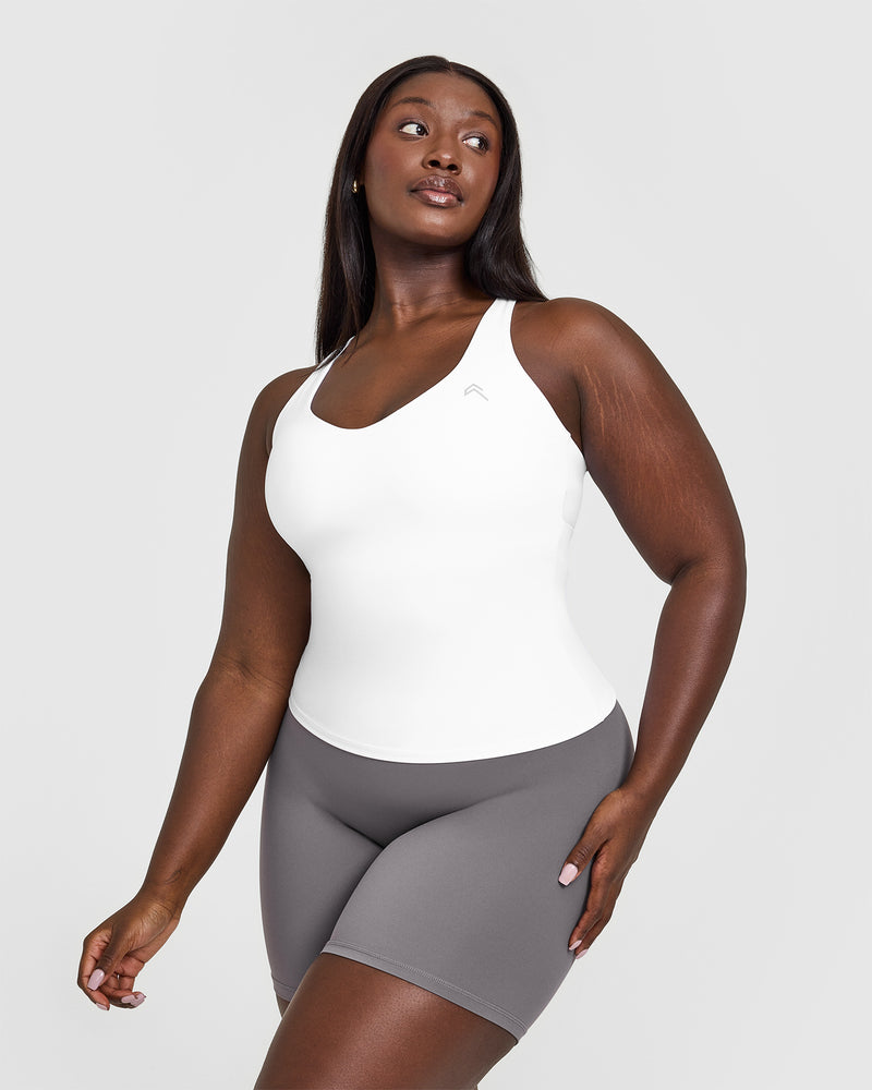 ウォーキング・ランニングウェア UVU Club Singlet White Men's Ultimate Half Zip Rash Guard | White UPF 50+