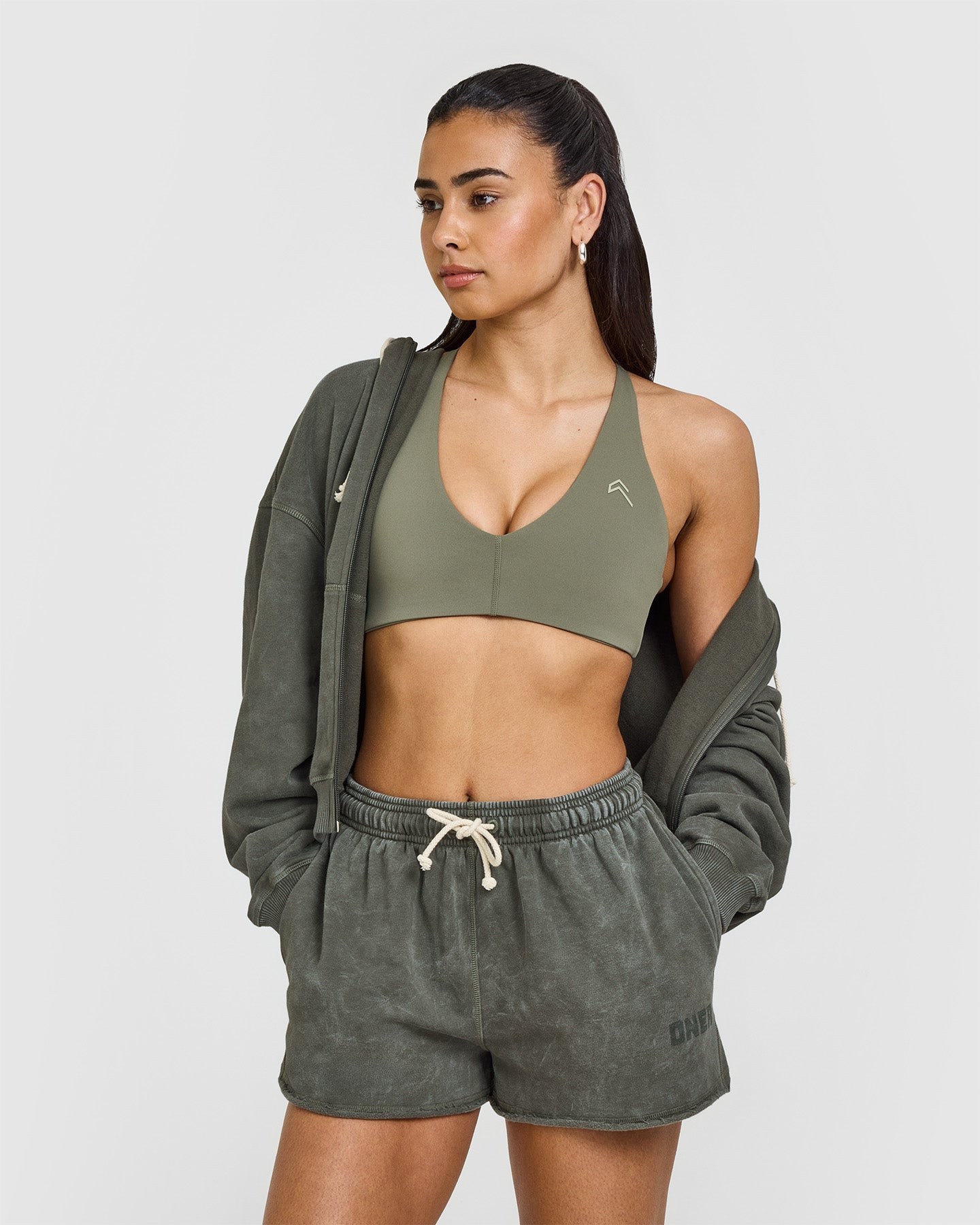 Raw Lounge Oversized Shorts | Washed Dark Khaki