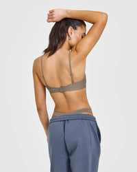 Silhouette Crossover Bralette | Moss Brown