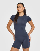 Go To Seamless Fitted Top | True Blue