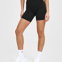 Timeless High Waisted Shorts 6" | Black