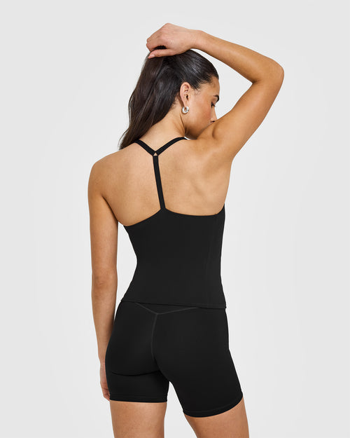 Timeless Square Neck Tank Top | Black