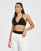 Unified Ultra Micro V Neck Bralette | Black