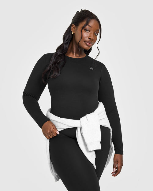 品数豊富！ Sleeve Long Cropped T-Shirt US Active Oner | Black トップス
