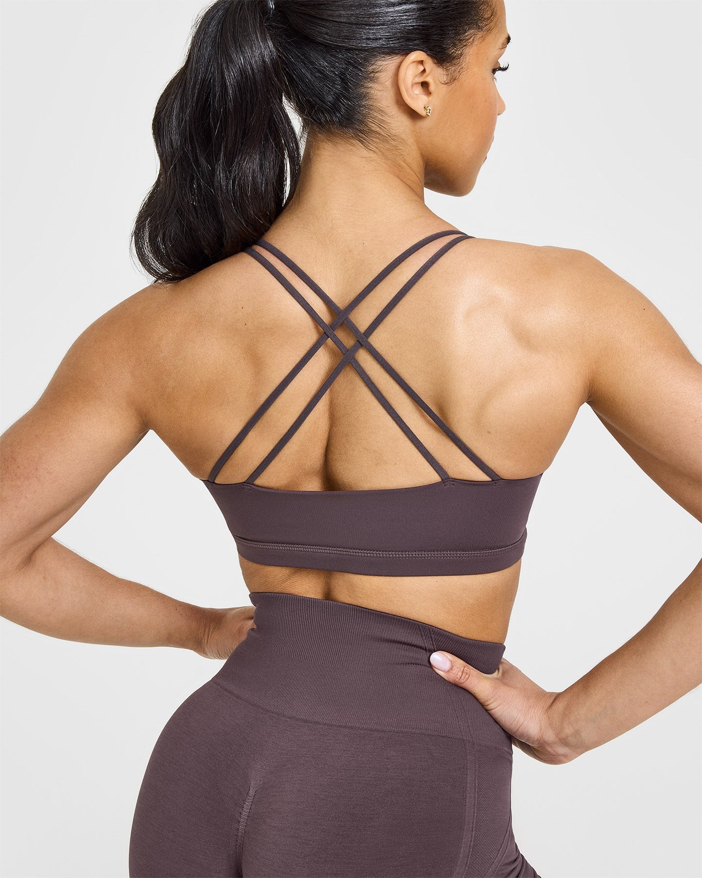 Everyday Cross Over Bralette | Umber Brown