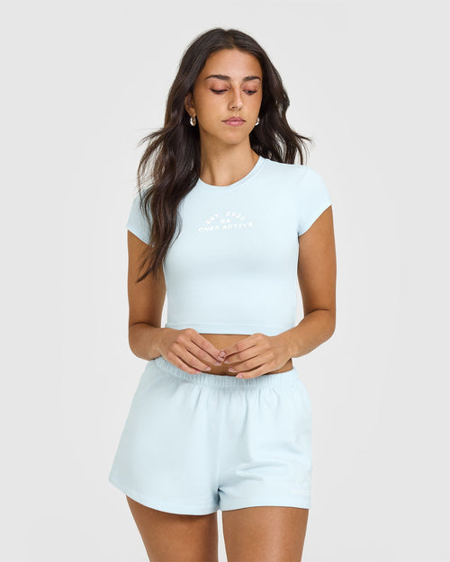 Oner Modal Cotton Baby T-Shirt with Graphic | Cloud Blue