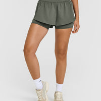UnifiedMove™ Double Layer Shorts 5" | Dark Khaki