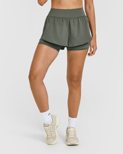 UnifiedMove™ Double Layer Shorts 5" | Dark Khaki