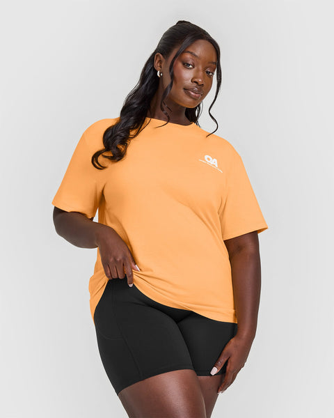 Classic Oversized Lightweight T-Shirt in Powdered Orange | Oner 