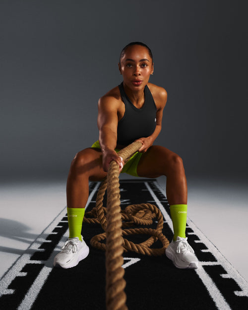 Crew Running Socks 1 Pack | Charged Lime Green