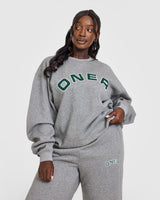 Foundations Oversized Graphic Sweatshirt | Charcoal Marl